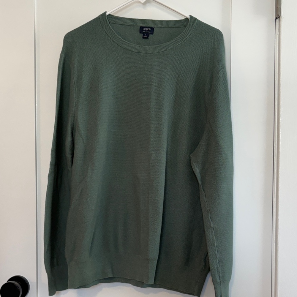 J. Crew Men's Green Crewneck Sweater